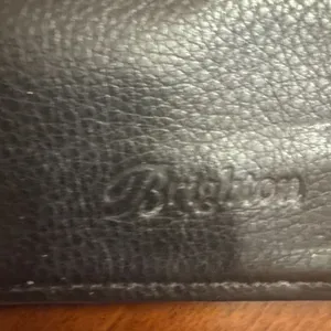 Brighton wallet Vintage Black Leather Brown faux reptile Clutch check thumbnail 11
