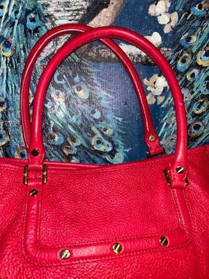 Tory Burch Hot Pink Leather Satchel with Detachable Strap thumbnail 4