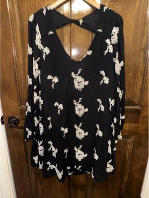 Free people embroidered Austin mini dress thumbnail 2