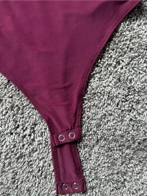 Plum Scoop Neck Bodysuit Purple thumbnail 2