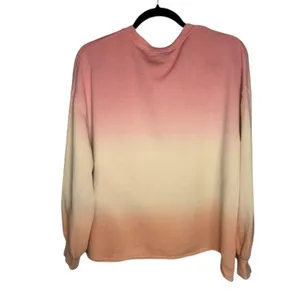 Rails Reeves Pink Peach dip‎ dye sweatshirt NWT Size Small thumbnail 6