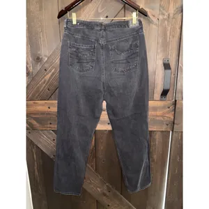 American Eagle‎ AE Jeans Womens Sz 10 Black Mom Jean Distressed Denim thumbnail 2