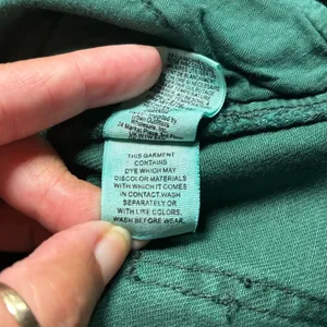 Free People We the Free Zip It Up Mini Jean Skirt Green Cotton size 31‎ *251 thumbnail 11
