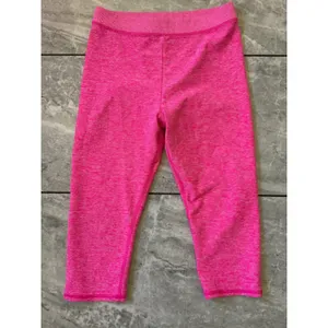 Alo Yoga Womens Neon Pink Heathered Cropped Capri Leggings Ribbed Waistband thumbnail 3