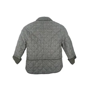 Zara Oversized Plaid Utility Coat Jacket Medium Green Gray Check thumbnail 6