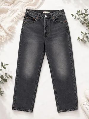 Levi’s Wedgie Straight Jeans Gray High Rise Button Fly 31 thumbnail 2