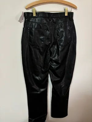 AF Curve Love Vegan Leather 90s Straight Pant thumbnail 5