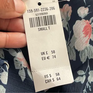 ABERCROMBIE & FITCH | Blue Floral Wrap Mini Dress Sz S(T) thumbnail 9