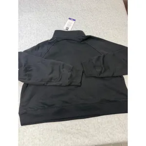 Member's Mark Womens Fleece Half‎ Zip Pullover Black Relaxed Cropped XXL NWT thumbnail 5