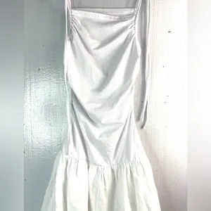 Beautiful S Elegant Drop Waist White Puff Hem Gown Dress thumbnail 6