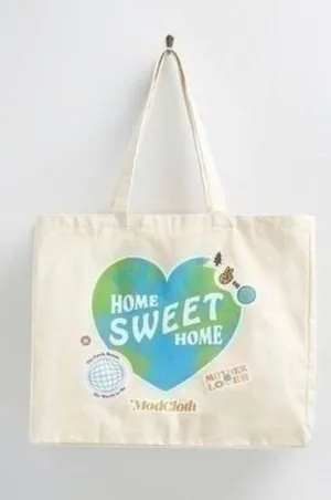 NEW ModCloth Earth Day Canvas Tote thumbnail 1