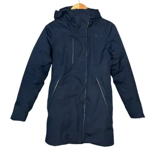 The North Face Parka Jacket Coat Women Navy Blue Hood Insulated NO‎ FUR TRIM Sml thumbnail 1
