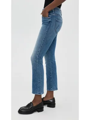NWT Mother Superior Insider Ankle in Get Two Birds Stoned Crop Bootcut Jeans 28 thumbnail 2