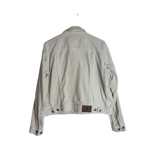 Lauren Jeans Co. Women's Corduroy Trucker Jacket Off White Large thumbnail 2