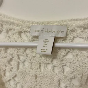 NEW REVOLVE House of Harlow 1960 Crochet Dress Size Large Knit Long Ivory beige thumbnail 4