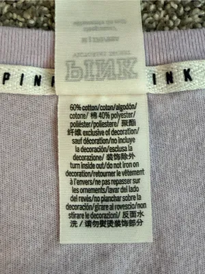 Victoria’s Secret PINK Lavender V-Neck Sleep Tee Shirt Dog Logo Medium thumbnail 7