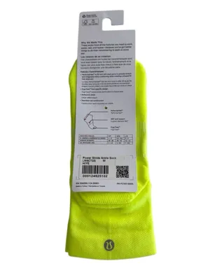 Lululemon Power Stride Ankle Sock Highlight Yellow Medium thumbnail 3