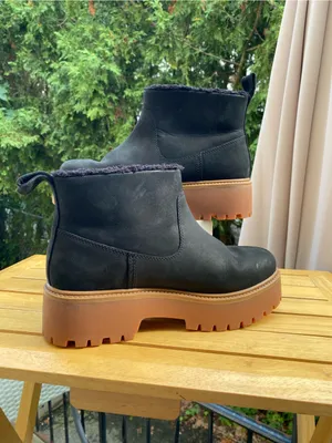 Timberland Nubuck Lug Sole Stone Street Ankle Boot Waterproof and Warm EUC+ thumbnail 8