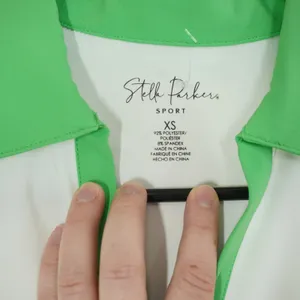 Stella Parker Sport Golf Dress Womens XS White Green Pleated Short Sleeve Active thumbnail 5