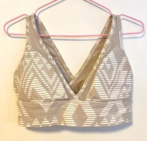 Aerie Chill Play Move Athletic Workout Padded Sports Bra Aztec Womens Size Large thumbnail 1