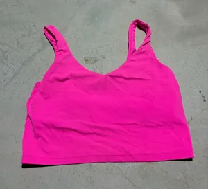 Aerie offline real me recharge least support Women's Bright Pink crop tank large thumbnail 1