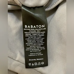 Babaton Aritzia purple grey high neck snap button bodysuit women’s size medium thumbnail 7