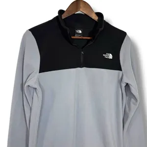 THE NORTH FACE M Fleece Glacier 1/4 Zip Sweater‎ Spell Out Logo Lightweight thumbnail 2