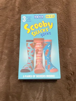 Scooby Doo Novelty Socks 3 Pack Multiple Size 9 thumbnail 1