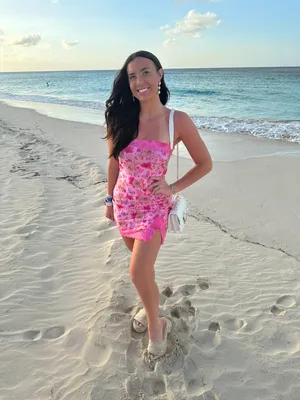 These Three Boutique Floral Pink Dress thumbnail 2