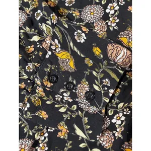 Natural Life Twiggy Mini Boho Floral Button Down Shirt Dress Long Sleeve Medium thumbnail 9