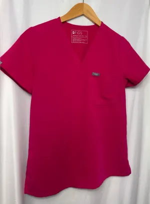 FIGS Scrub Set Top & Jogger Pants Magenta Medical Uniform XXS thumbnail 1