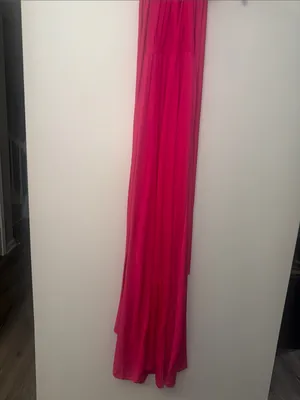 Halter Convertible Multi Way Spaghetti Strap Wedding Cocktail Maxi Gown Pink Size XL thumbnail 4