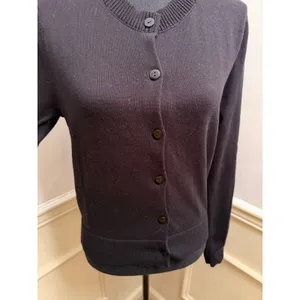 NWT Edikted Hollie Black Cotton Button Up Cardigan Sweater Minimalist Capsule thumbnail 3