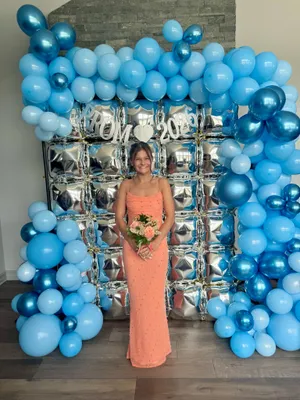 Macy's Peach/Coral Prom Dress! thumbnail 3
