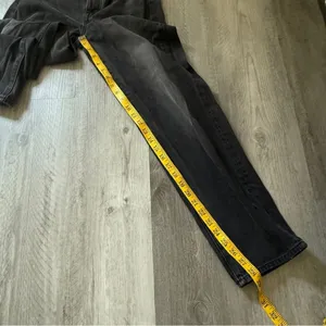 Madewell Low Slung Straight Jeans Black Button Fly 23 Waist thumbnail 9