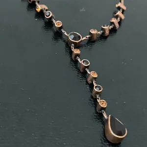 1928 Collection Copper Chocolate Rhinestones Y- Necklace thumbnail 11