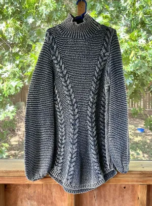 Free People Women's Back To Back Sweater Dress Blue Grey Size XS thumbnail 3