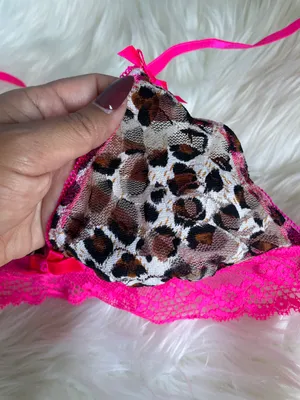 Hot Pink Cheetah Print Lace Bralette New Without Tags thumbnail 3