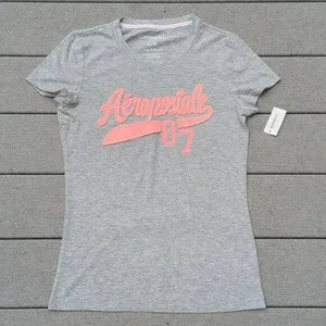 NWT Aeropostale Y2K Short Sleeve Logo T-Shirt | Aeropostale Fitted T-Shirt thumbnail 1