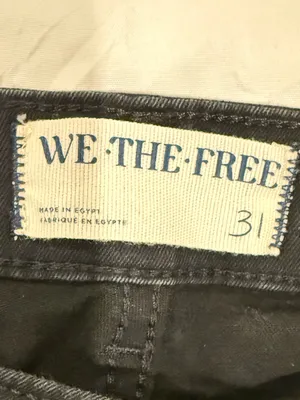 We The Free Free People Black Button Fly Wide Leg Jeans Size 31 thumbnail 3