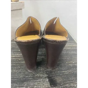 Unisa Brown Leather Sultana Mule Heel Shoes 7 thumbnail 3