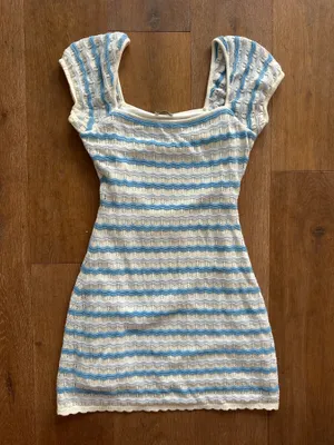 Blue Striped Hollister Knit Dress thumbnail 2
