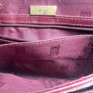 Vintage 70's Daks London Tartan House Check Shoulder Bag Crossbody Purse Brass thumbnail 8