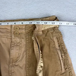 VTG Abercrombie & Fitch Paratrooper Cargo Pants Women's 0 Tan Low Rise Satin Y2K thumbnail 5