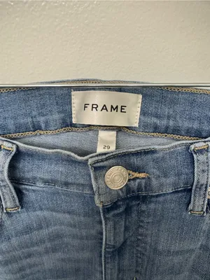 EUC Frame Denim Wilson Raw After High Rise Flare Jeans thumbnail 3