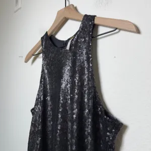 Free People Women Party Dress‎ Black Sequin Backless High Neck Mini Sparkly Glam thumbnail 4