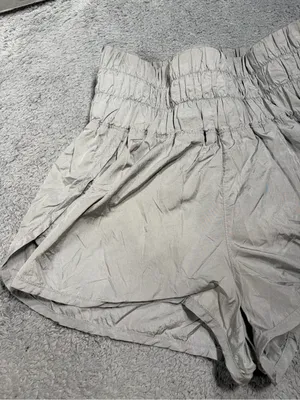 Free people FP Movement High-Waist gray silver athletic shorts medium thumbnail 5