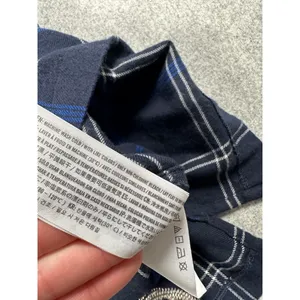 Abercrombie & Fitch Medium Womens Blue Plaid Shirt Dress‎ Long Sleeve Zip Collar thumbnail 7