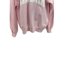 The Bar Varsity Sweatshirt Pink White‎ Lettering Fleece Oversized Size XL thumbnail 6
