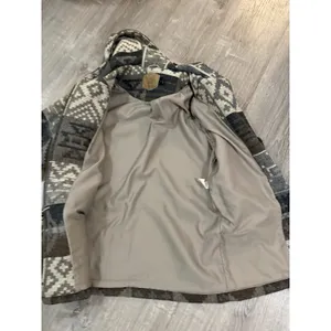 Woolrich Womens Sz L Aztec Southwestern Hooded Coat Jacket Full Zip Wool Blend thumbnail 9